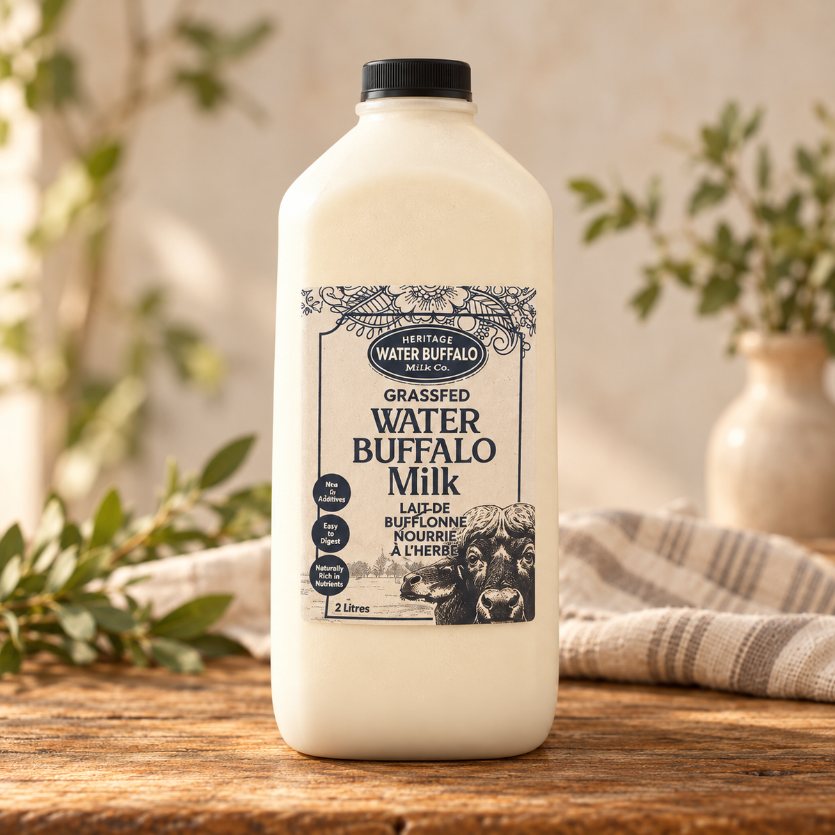 Water Buffalo Milk 2L