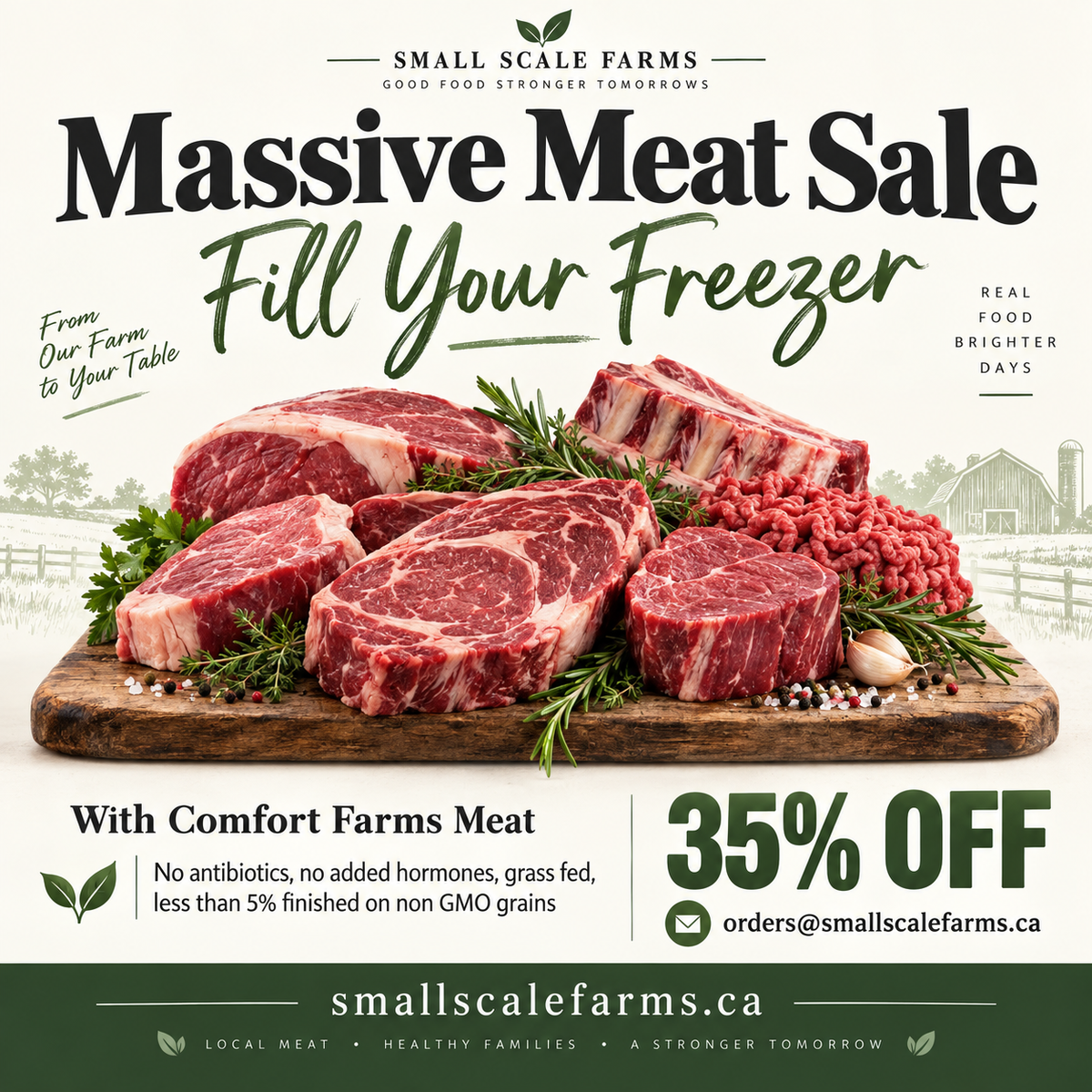 Massive Meat Sale Beef, Chicken and Pork - Over 35% off!