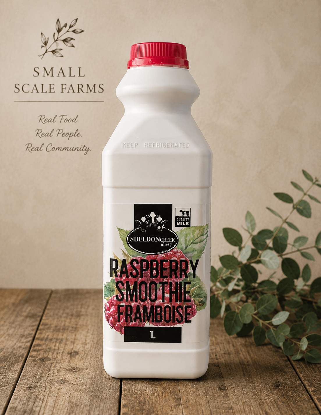 Sheldon Creek Dairy 1L Raspberry Smoothie