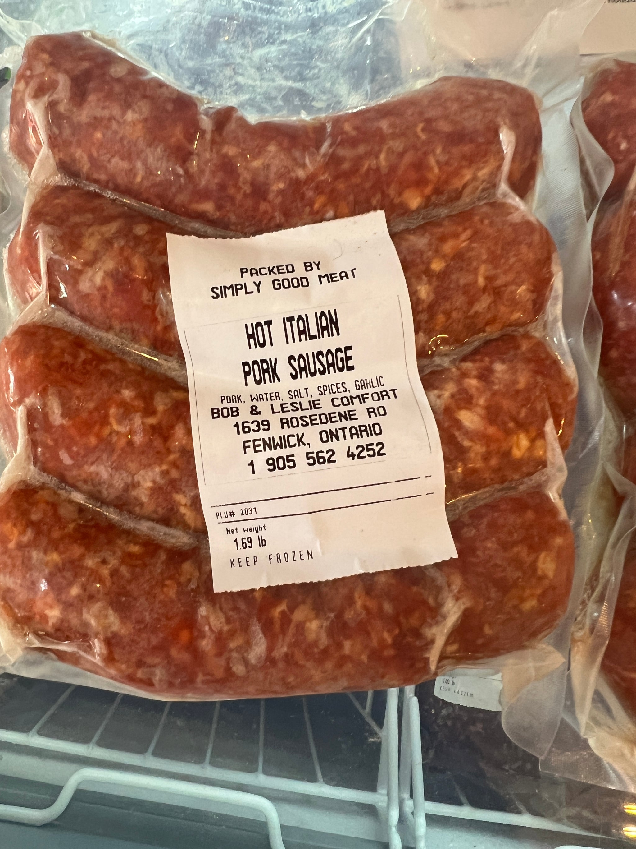 Comfort Farms Hot Italian Sausage FD