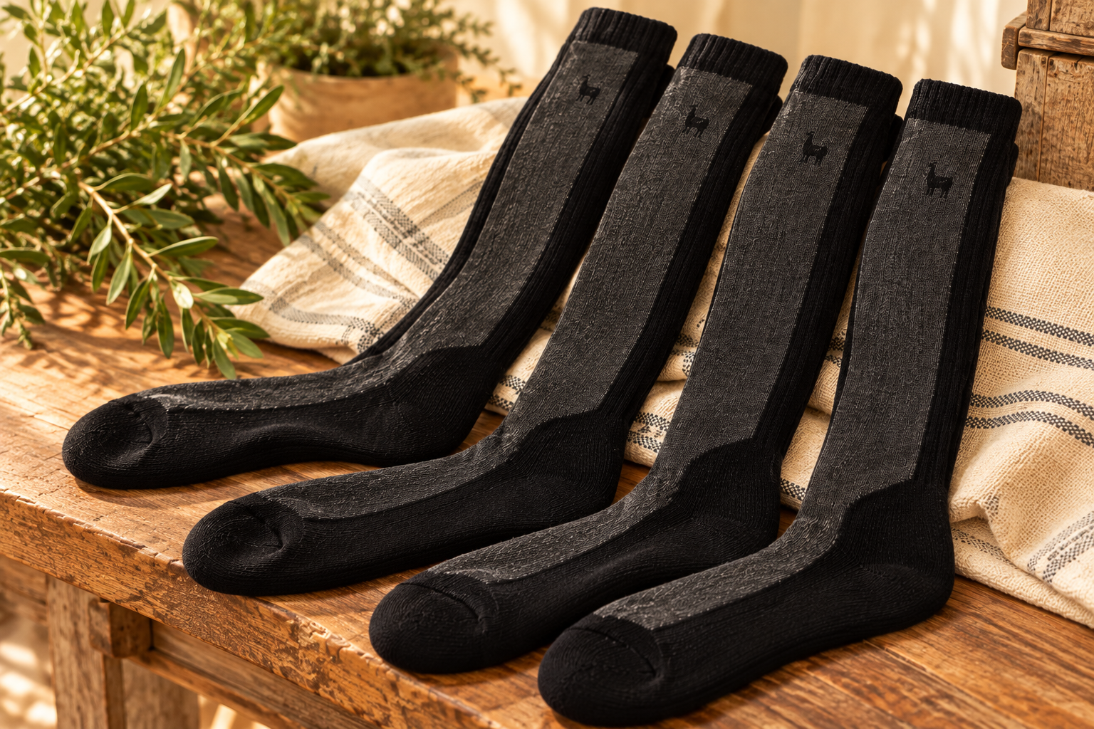 Knee High Alpaca Socks