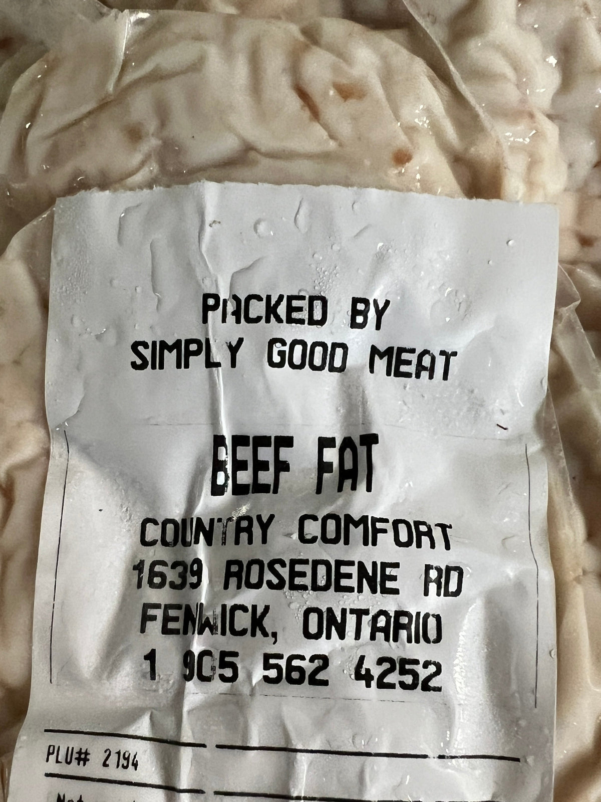 5lb Beef Fat (Tallow - Cooking, Soap Making)