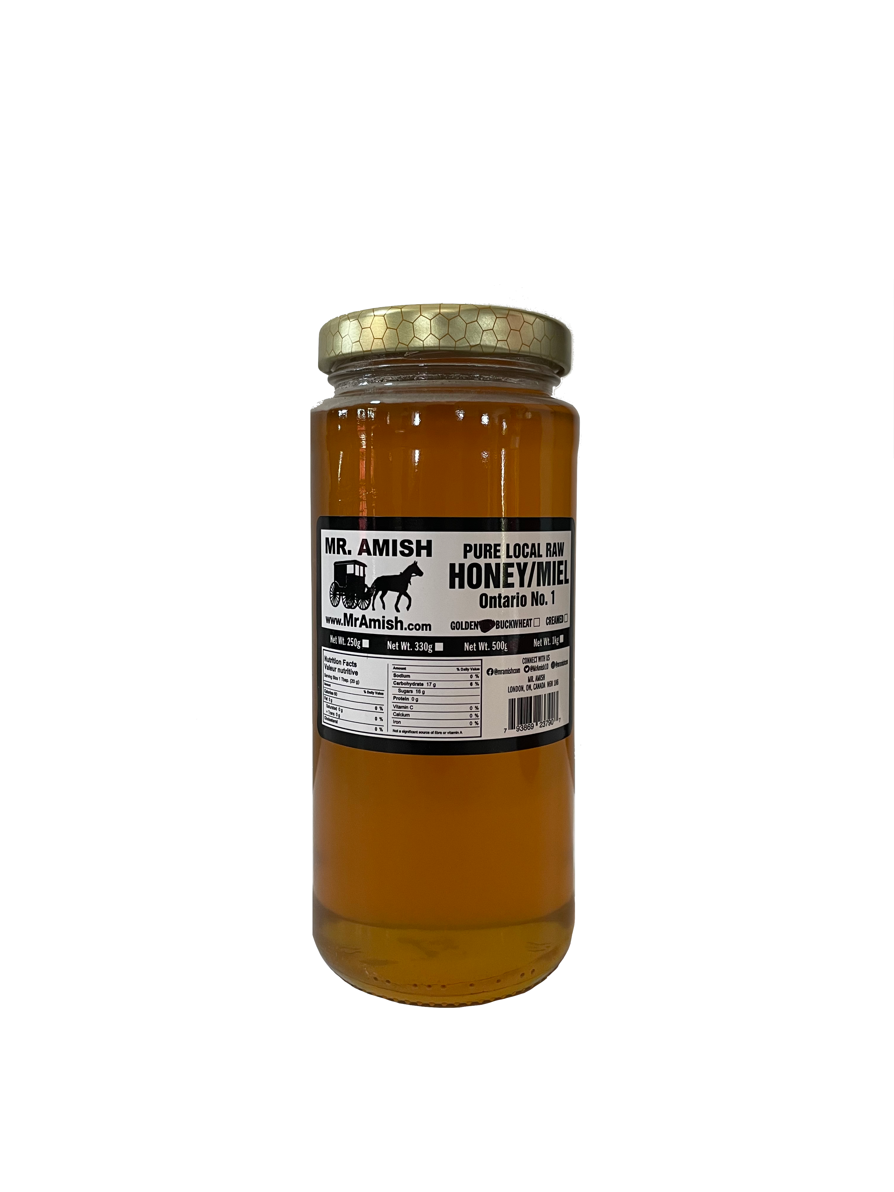 Free Delivery Mr Amish Golden Raw Honey