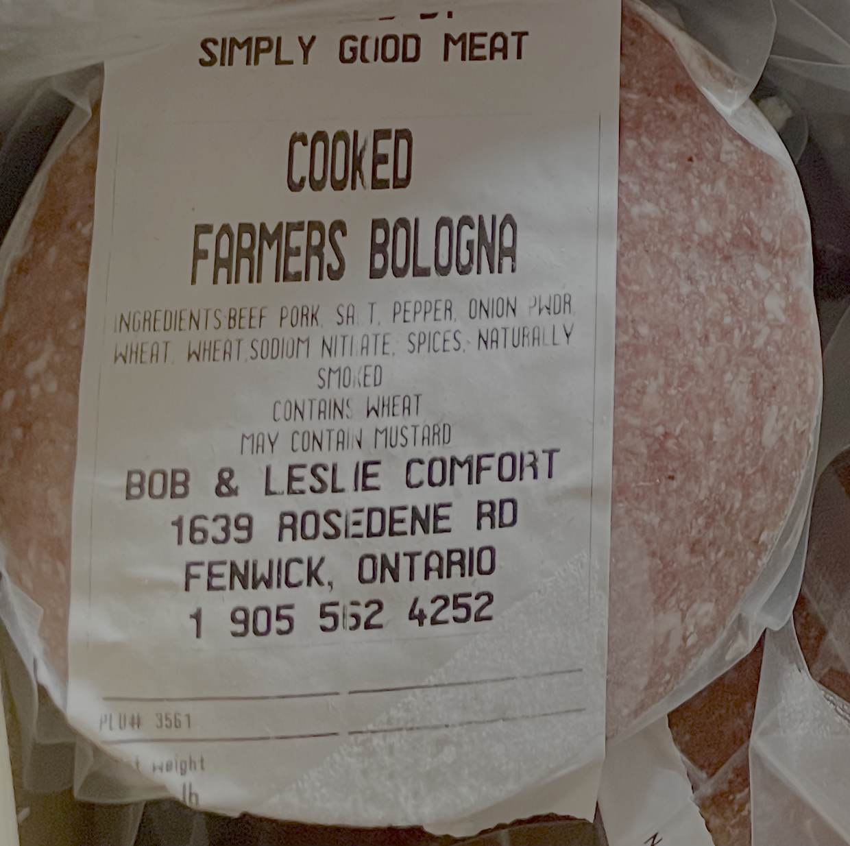 Comfort Farms Bologna Sliced