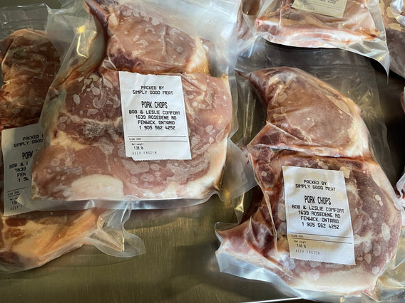 Comfort Farms Heritage Pork Chops!